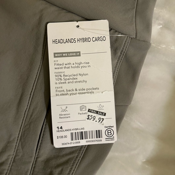 Athleta Headlands Hybrid Cargo Pants - Picture 2 of 4
